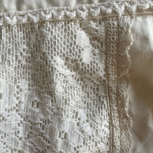 Vintage 1970s bohemian white lace wedding dress - minimalist 70s extra small - Picture 5 of 7